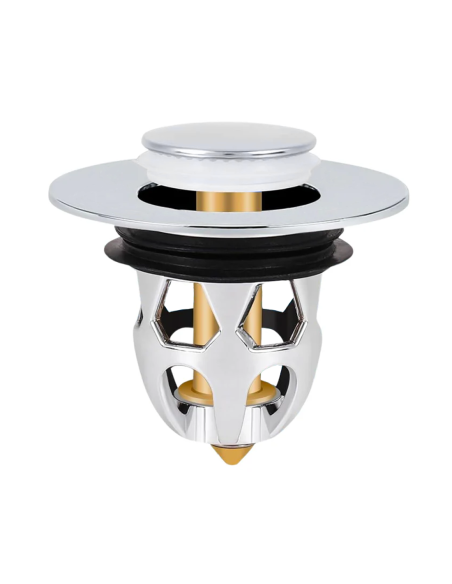 Tappo Lavandino Pop-Up Universale Filtro Scarico Anti-Intasamento in ABS 34-40mm