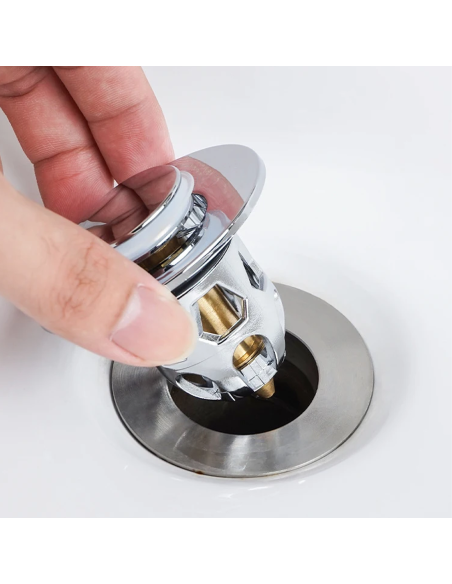 2pz Tappo Lavandino Pop-Up Universale Filtro Scarico Anti-Intasamento in ABS