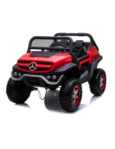 Macchina Elettrica per Bambini LT972 Mercedes Unimog Luci Suoni Telecomando Rosso