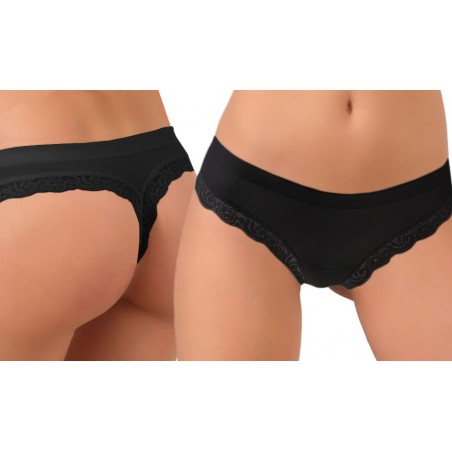 2 Slip modello Tanga JADEA con bordo merlettato