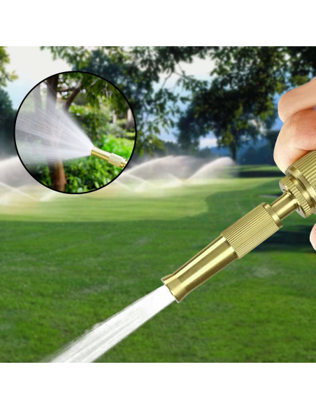 Set di Ugelli in Ottone per Tubo da Giardino ad Alta Pressione Regolabile