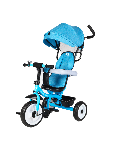 Triciclo FUNNY LT982 Passeggino per Bambini Carrozzina con Tettuccio Parasole