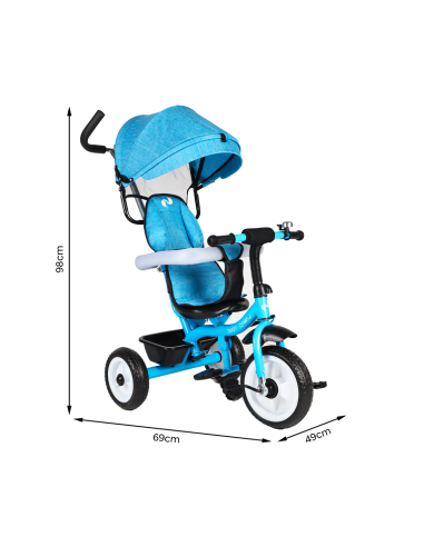 Triciclo FUNNY LT982 Passeggino per Bambini...