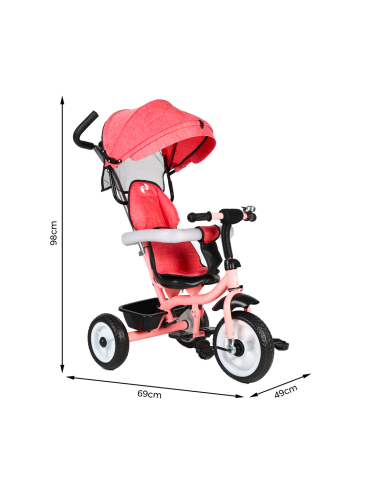Triciclo FUNNY LT982 Passeggino per Bambini...