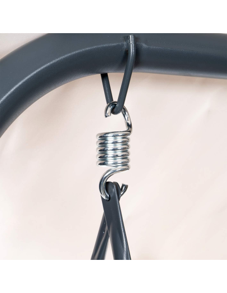 Dondolo Letto da Giardino ARIZONA 3 Posti Tettuccio Parasole Struttura Acciaio