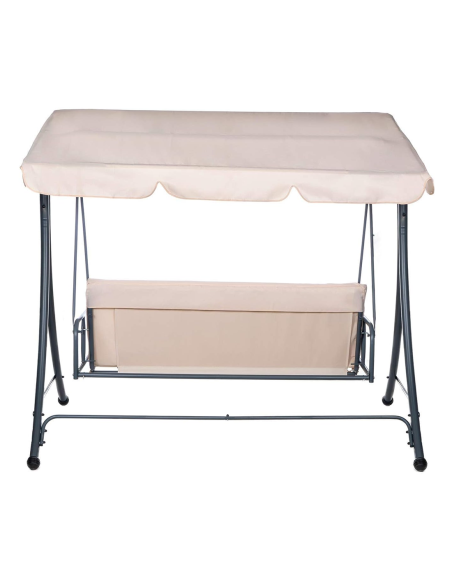 Dondolo Letto da Giardino ARIZONA 3 Posti Tettuccio Parasole Struttura Acciaio