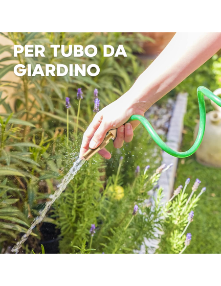 Set di Ugelli in Ottone per Tubo da Giardino ad Alta Pressione Regolabile