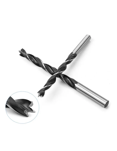5pz Set di Punte per Trapano per Legno Elicoidali Universali da 4,5,6,8,10mm