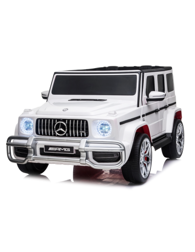 Macchina Elettrica per Bambini LT975 Mercedes Classe G FULL OPTIONAL Due Posti Bianco