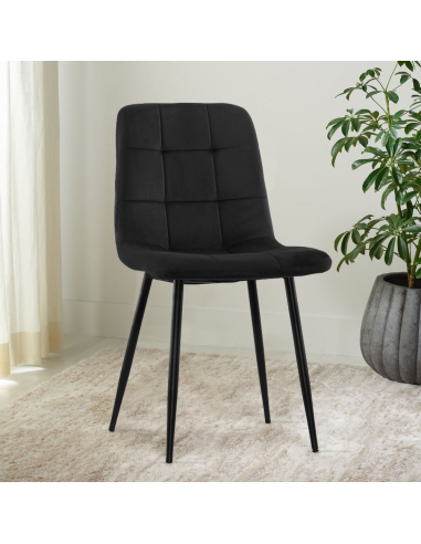 Set 4 Sedie in Velluto VELVETTE Schienale...