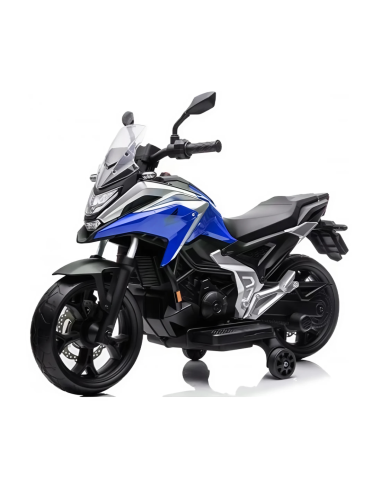 Moto Elettrica per Bambini LT970 HONDA NC750x con Rotelle Luci LED e Suoni Blu