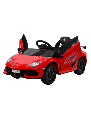 Macchina Elettrica per Bambini LT971 Lamborghini SVJ SMALL con Telecomando Rosso