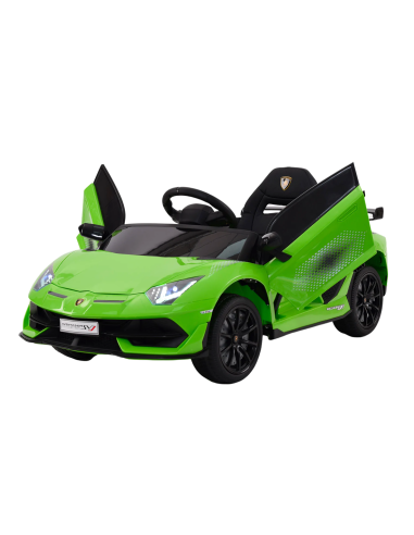 Macchina Elettrica per Bambini LT971 Lamborghini SVJ SMALL con Telecomando Verde