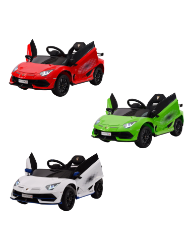 Macchina Elettrica per Bambini LT971 Lamborghini SVJ SMALL con Telecomando Giallo