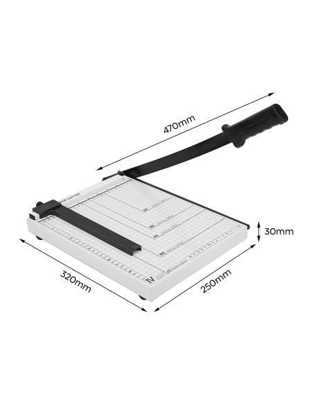 Tagliacarte Professionale con Griglia A4 Righello Taglierina a Leva Ghigliottina