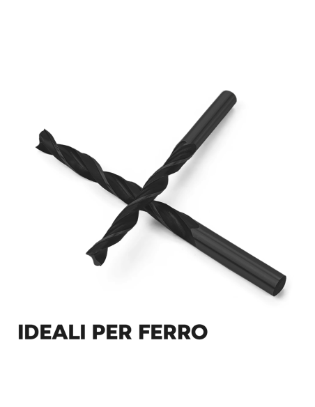 5pz Set di Punte per Trapano per Ferro Elicoidali Universali da 4,5,6,8,10mm