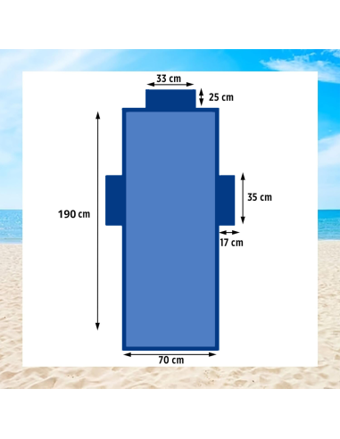 Telo Mare Coprilettino con Tasche e Cuscino...