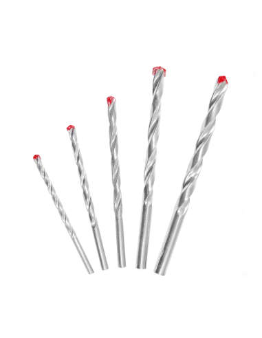 5pz Set di Punte per Trapano per Muro...