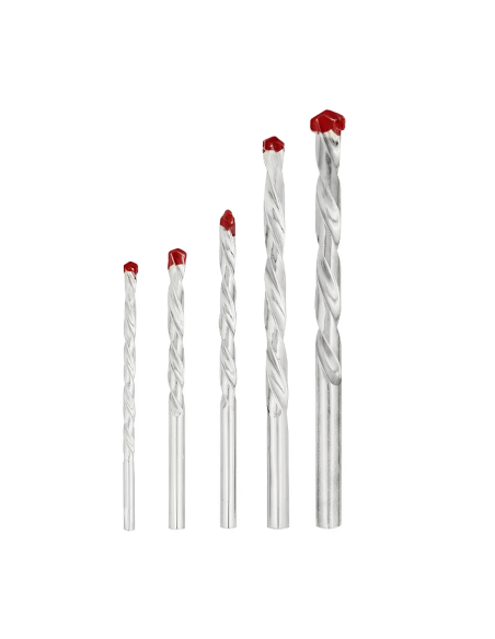 5pz Set di Punte per Trapano per Muro Elicoidali Universali da 4,5,6,8,10mm