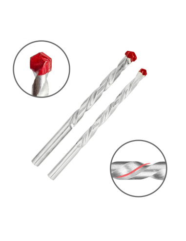 5pz Set di Punte per Trapano per Muro...