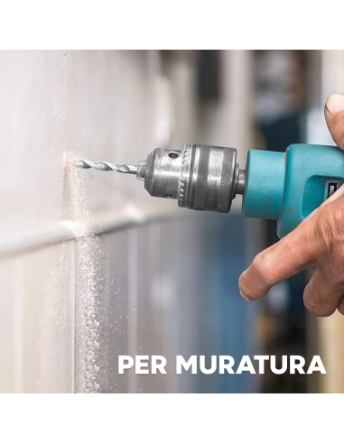 5pz Set di Punte per Trapano per Muro...