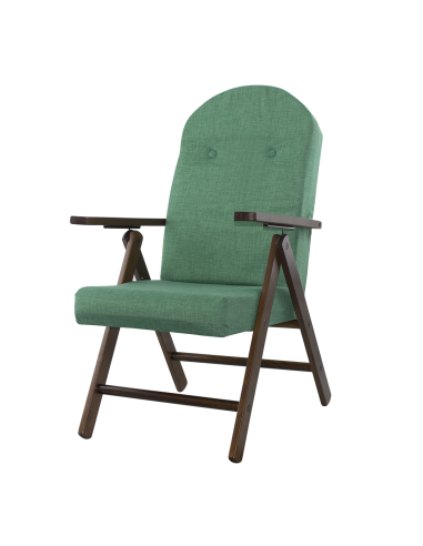 Poltrona in Legno AMALFI Tinta Unita Sedia Reclinabile MASLEGNO 108x65x60 Verde