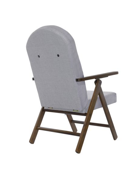 Poltrona in Legno AMALFI Tinta Unita Sedia Reclinabile MASLEGNO 108x65x60