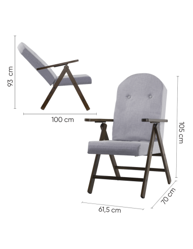 Poltrona in Legno AMALFI Tinta Unita Sedia...