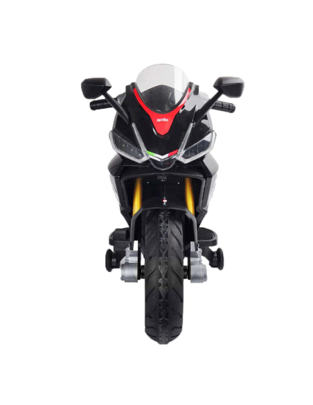 Moto Elettrica per Bambini LT973 Aprilia RSV4 BIG 24V Nera Luci e Suoni