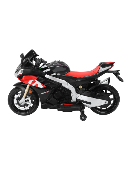 Moto Elettrica per Bambini LT973 Aprilia RSV4 BIG 24V Nera Luci e Suoni