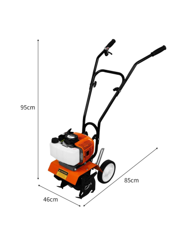 Motozappa a Benzina 52cc Fresatrice da Giardino...