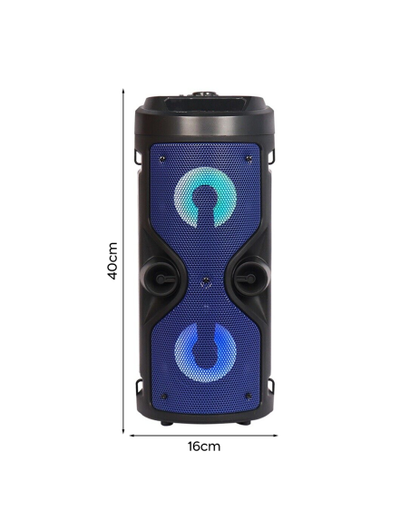 Cassa Speaker Altoparlante Bluetooth con Microfono Karaoke Luce LED Portatile