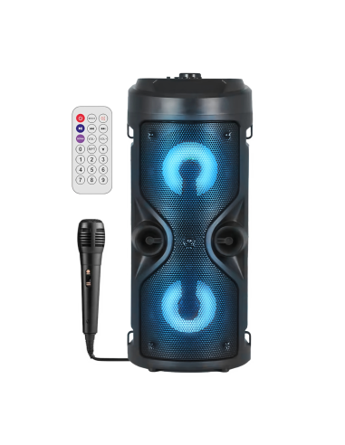 Cassa Bluetooth Per Doccia 5.3 Con Microfono, Luci LED Colorate, 8 Ore Di Autonomia, IPX7 Impermeabile E Ventosa – Blu, Mini E Portatile