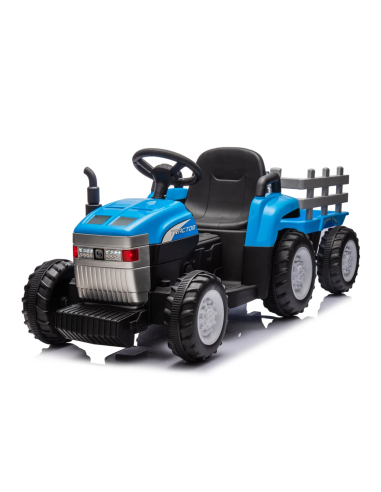Image of Trattore Elettrico per Bambini Lamas LT984 con Rimorchio Rimovibile 12V Blu052