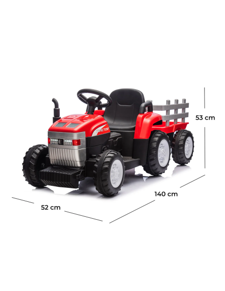 Trattore Elettrico per Bambini Lamas LT984 con Rimorchio Rimovibile 12V