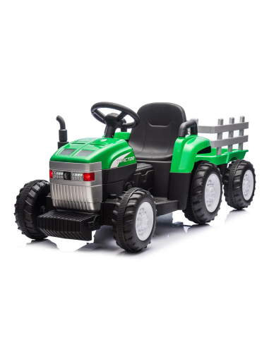Image of Trattore Elettrico per Bambini Lamas LT984 con Rimorchio Rimovibile 12V Verde052