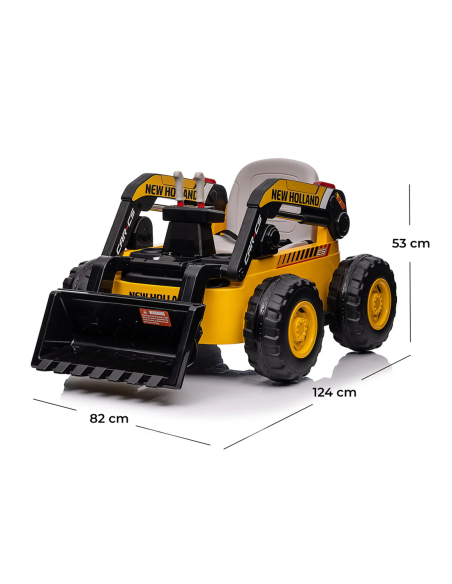 Escavatore Elettrico per Bambini New Holland LT978 con Pala Scavatrice 12V