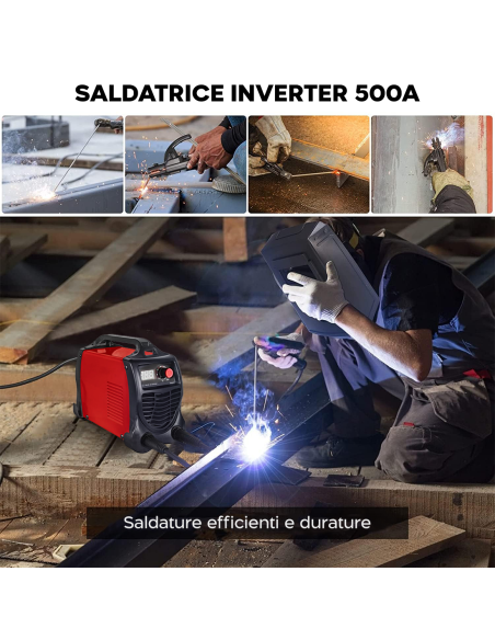 Macchina per Saldatura Inverter Saldatrice Elettrica ad Elettrodi da 500Amp