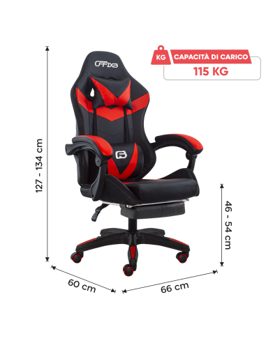 Sedia Ufficio Gaming AZRACE Ecopelle OFFIX3 con...