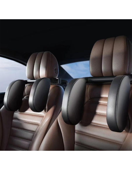 Poggiatesta Cuscino per Auto da Viaggio Supporto Regolabile per Collo a 180°