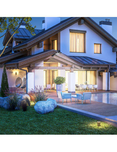 Lampada Solare Faro da Parete PP-902T Sensore...