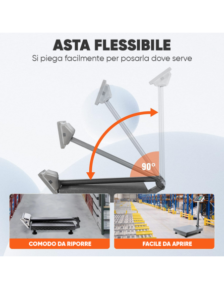 Bilancia Industriale 300kg Professionale ad Alta Precisione con Display LED