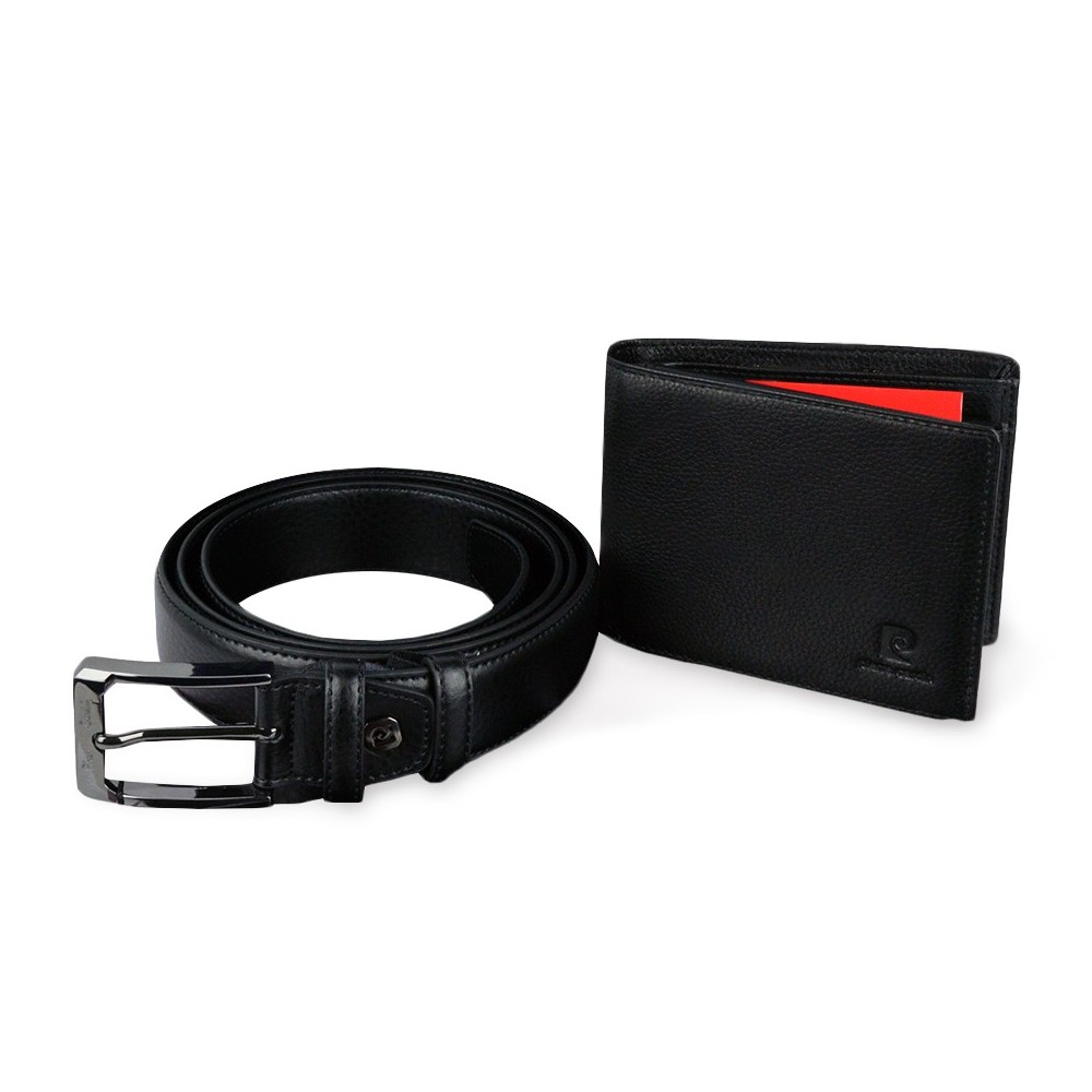 Cintura uomo de pelle Cintura uomo Pierre Cardin marrone scuro 35 mm