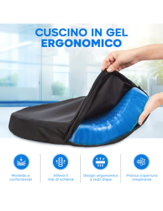 Cuscino Gel Traspirante Anti Decubito Ergonomico Sedute... 2