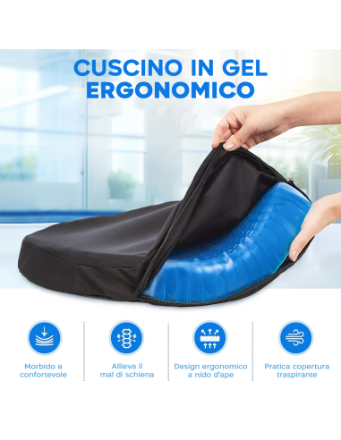 Set 2 Cuscini Gel Traspirante Antidecubito per...