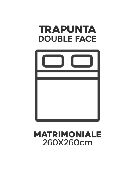 Trapunta Matrimoniale Piumone Invernale Double Face 250x260cm Made in Italy