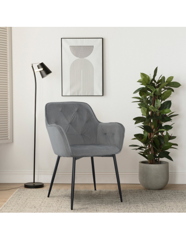 Set 2 Poltrone in Velluto QUEEN Retrò Struttura...