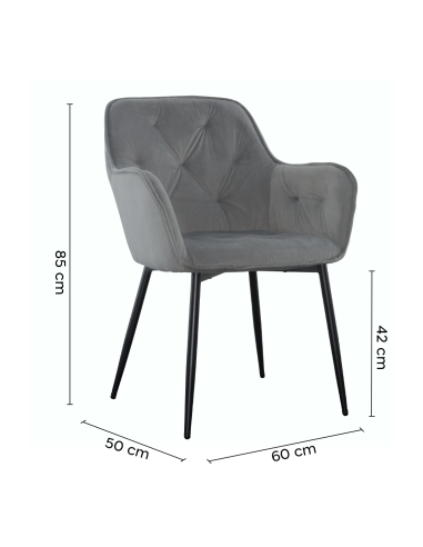 Set 2 Poltrone in Velluto QUEEN Retrò Struttura...