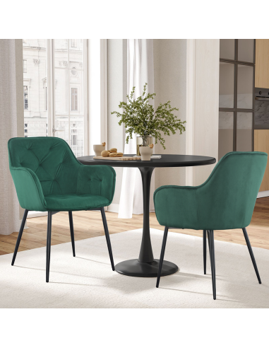 Set 2 Poltrone in Velluto QUEEN Retrò Struttura...