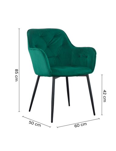 Set 2 Poltrone in Velluto QUEEN Retrò Struttura...